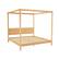 Angle. Walker Edison - Minimalist Solid Wood Canopy King Bedframe - Natural Pine.
