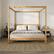 Alt View 11. Walker Edison - Minimalist Solid Wood Canopy King Bedframe - Natural Pine.