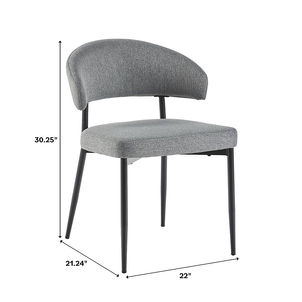 Best Buy: Walker Edison Modern Curved Back Upholstered Dining Chair (2 ...