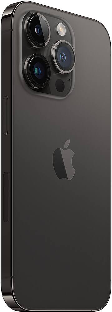 Left. Apple - Geek Squad Certified Refurbished iPhone 14 Pro 256GB - Space Black.