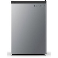 Arctic Wind - 2.6-Cu. Ft. Energy Star Compact Refrigerator with Freezer Compartment in Silver - Black - Front_Zoom