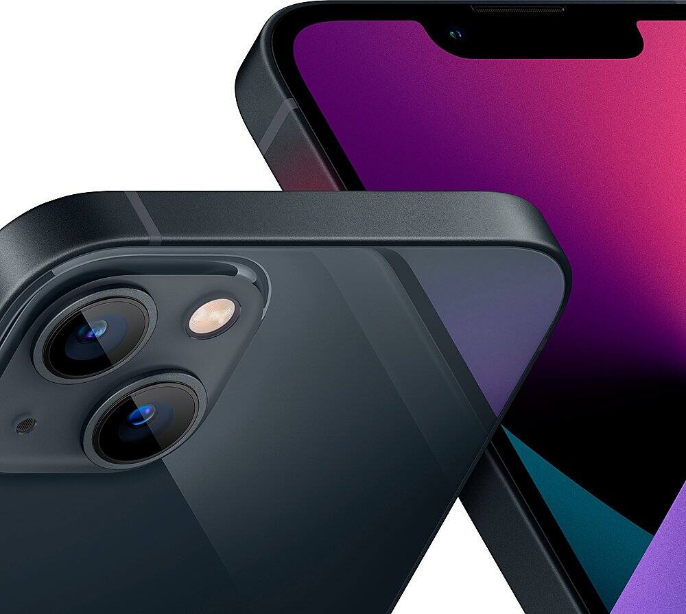 Alt View 13. Apple - Geek Squad Certified Refurbished iPhone 13 mini 5G 128GB (Unlocked) - Midnight.