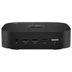 Front. HP - G4 Mini Chromebox - Intel Celeron - 4GB Memory - 64GB Emmc - Black.