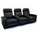 Angle Zoom. Valencia Theater Seating - Valencia Piacenza Row of 3 Premium Top Grain Grade 9000 Leather Home Theater Seating - Black.