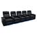 Angle. Valencia Theater Seating - Valencia Piacenza Row of 5 Premium Top Grain Grade 9000 Leather Home Theater Seating - Black.