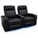 Angle. Valencia Theater Seating - Valencia Piacenza Row of 2 Premium Top Grain Grade 9000 Leather Home Theater Seating - Black.