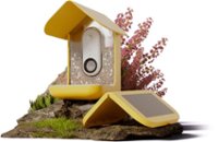 Front. Bird Buddy - Smart Bird Feeder with Solar Roof - Yellow.