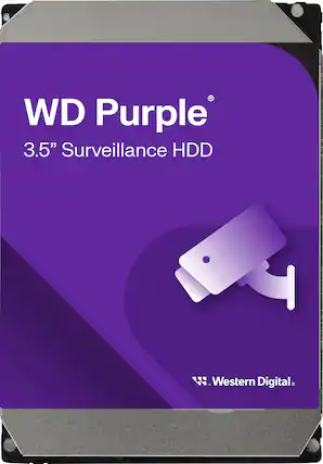 "WD Purple 3.5" Surveillance HDD by Western Digital."