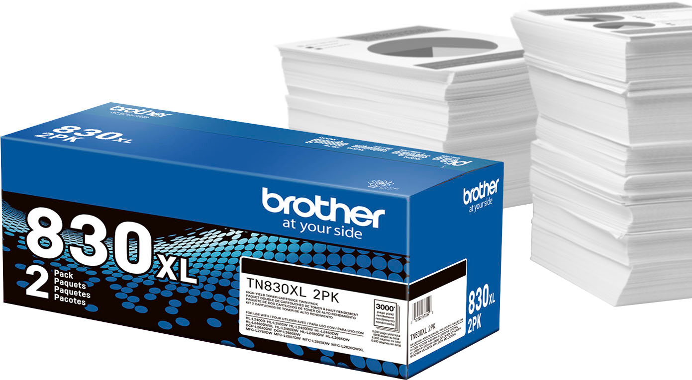 Brother TN830XL 2-Pack High-Yield Toner Cartridges Black TN830XL2PK - Best  Buy