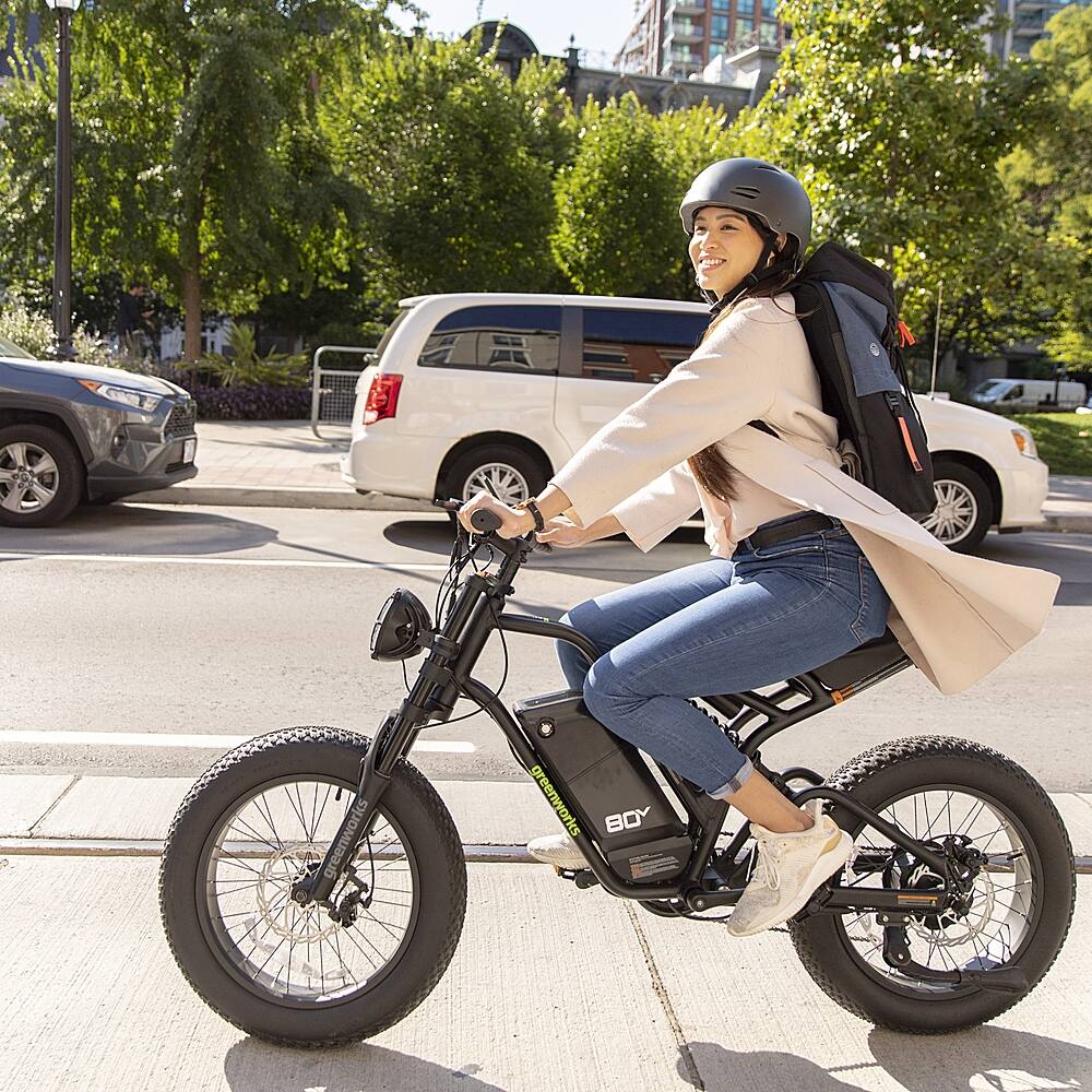 Alt View 30. Greenworks - 80V 20" Venture Series Fat Tire Utility EBike w/ 22mi Max Op. Rang & 20mph Max Speed w/4.0 Ah Battery and Charger - Black.