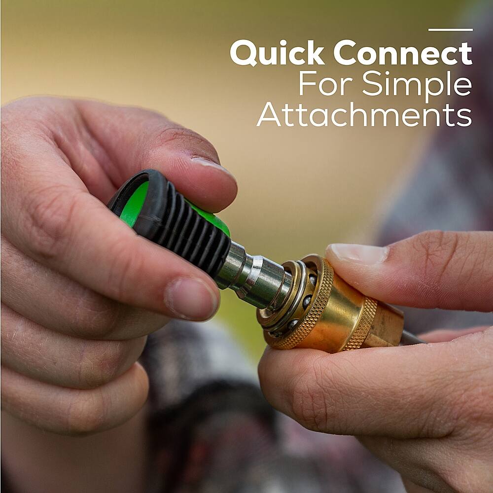 Alt View 16. Greenworks - Greenworks 80V 3000 PSI Pressure Washer with Two (2) 4.0Ah Batteries & Dual-Port Rapid Charger - Black.