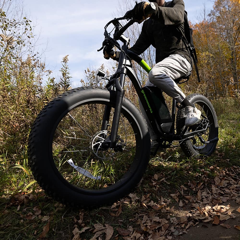 Alt View 11. Greenworks - 80V 26" Venture Series Fat Tire Mountain EBike w/ 22mi. Max Op. Range & 20mph Max Speed (Battery & Charger not included) - Black.