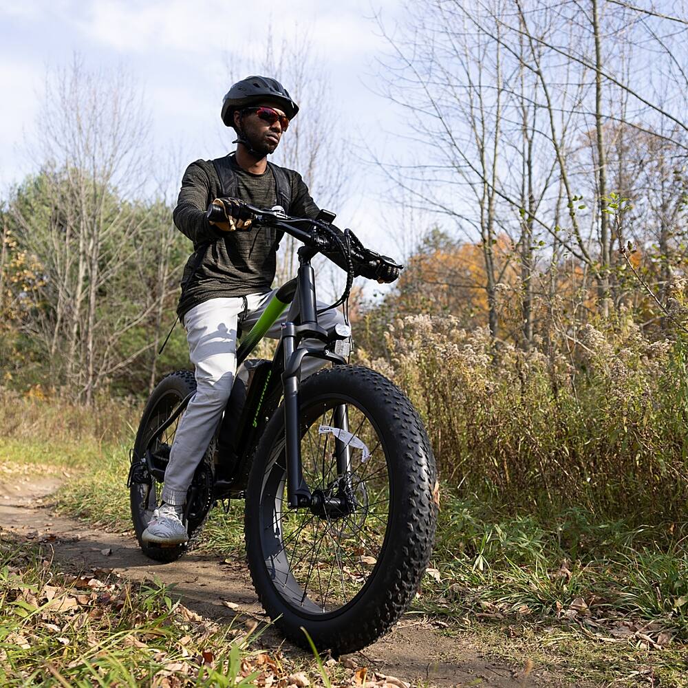 Alt View 29. Greenworks - 80V 26" Venture Series Fat Tire Mountain EBike w/ 22mi. Max Op. Range & 20mph Max Speed w/ 4.0Ah Battery & Charger - Black.