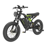 Greenworks - 80V 20" Venture Series Fat Tire Utility EBike w/ 22mi Max Op. Rang & 20mph Max Speed (Battery & Charger not included) - Black - Front_Zoom