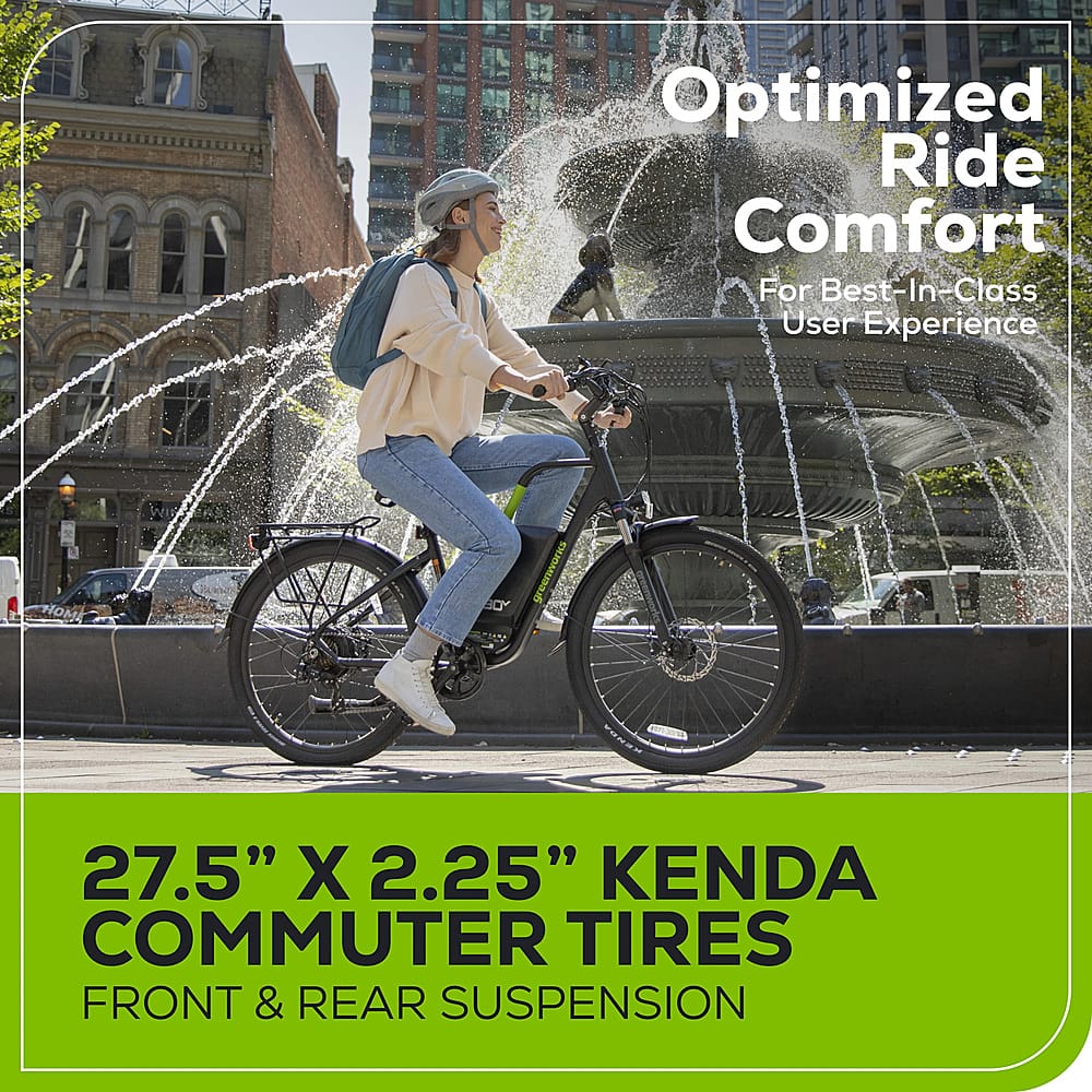 Alt View 19. Greenworks - 80V 27.5" Venture Series Commuter EBike w/ 22mi. Max Op. Range & 22mph Max Speed (Battery & Charger not included) - Black.