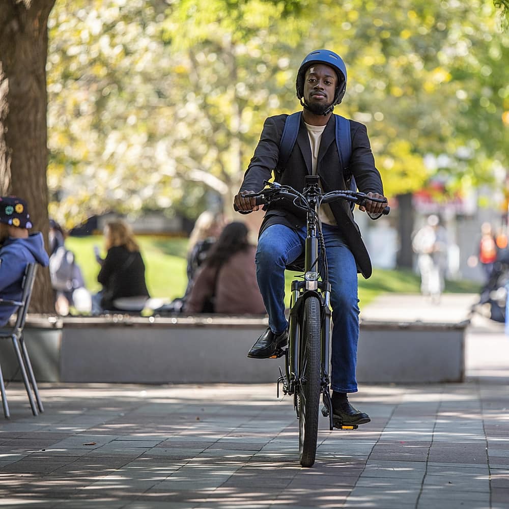 Left. Greenworks - 80V 27.5" Venture Series Commuter EBike w/ 22mi. Max Op. Range & 22mph Max Speed (Battery & Charger not included) - Black.