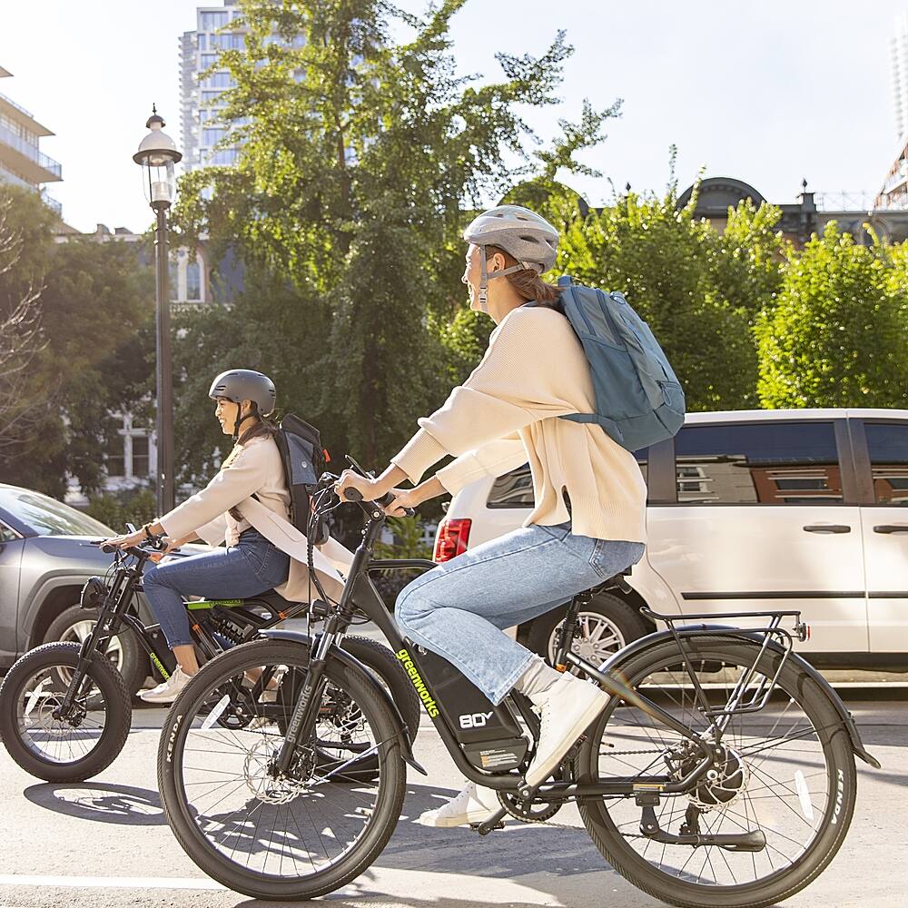 Alt View 28. Greenworks - 80V 27.5" Venture Series Commuter EBike w/ 22mi. Max Op. Range & 22mph Max Speed w/ 4.0Ah Battery & Charger - Black.
