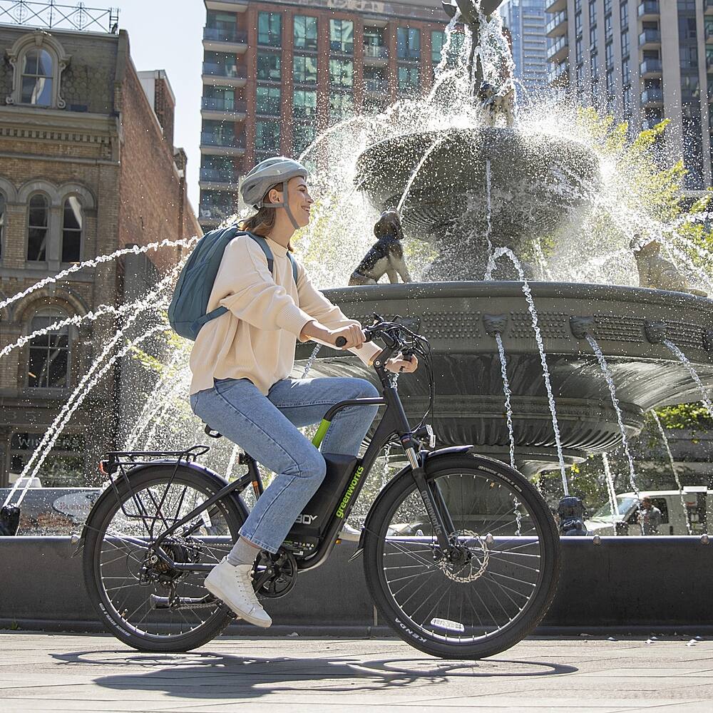 Alt View 29. Greenworks - 80V 27.5" Venture Series Commuter EBike w/ 22mi. Max Op. Range & 22mph Max Speed w/ 4.0Ah Battery & Charger - Black.