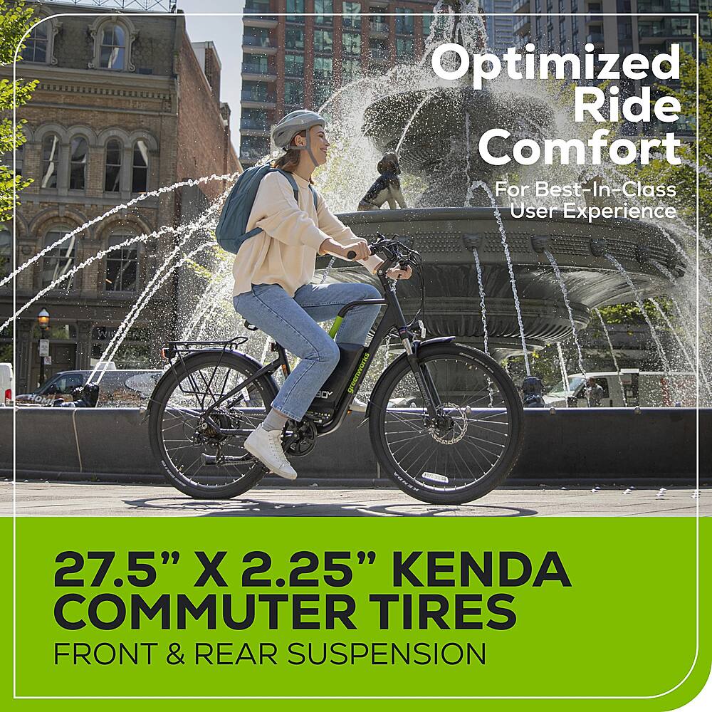 Alt View 19. Greenworks - 80V 27.5" Venture Series Commuter EBike w/ 22mi. Max Op. Range & 22mph Max Speed w/ 4.0Ah Battery & Charger - Black.
