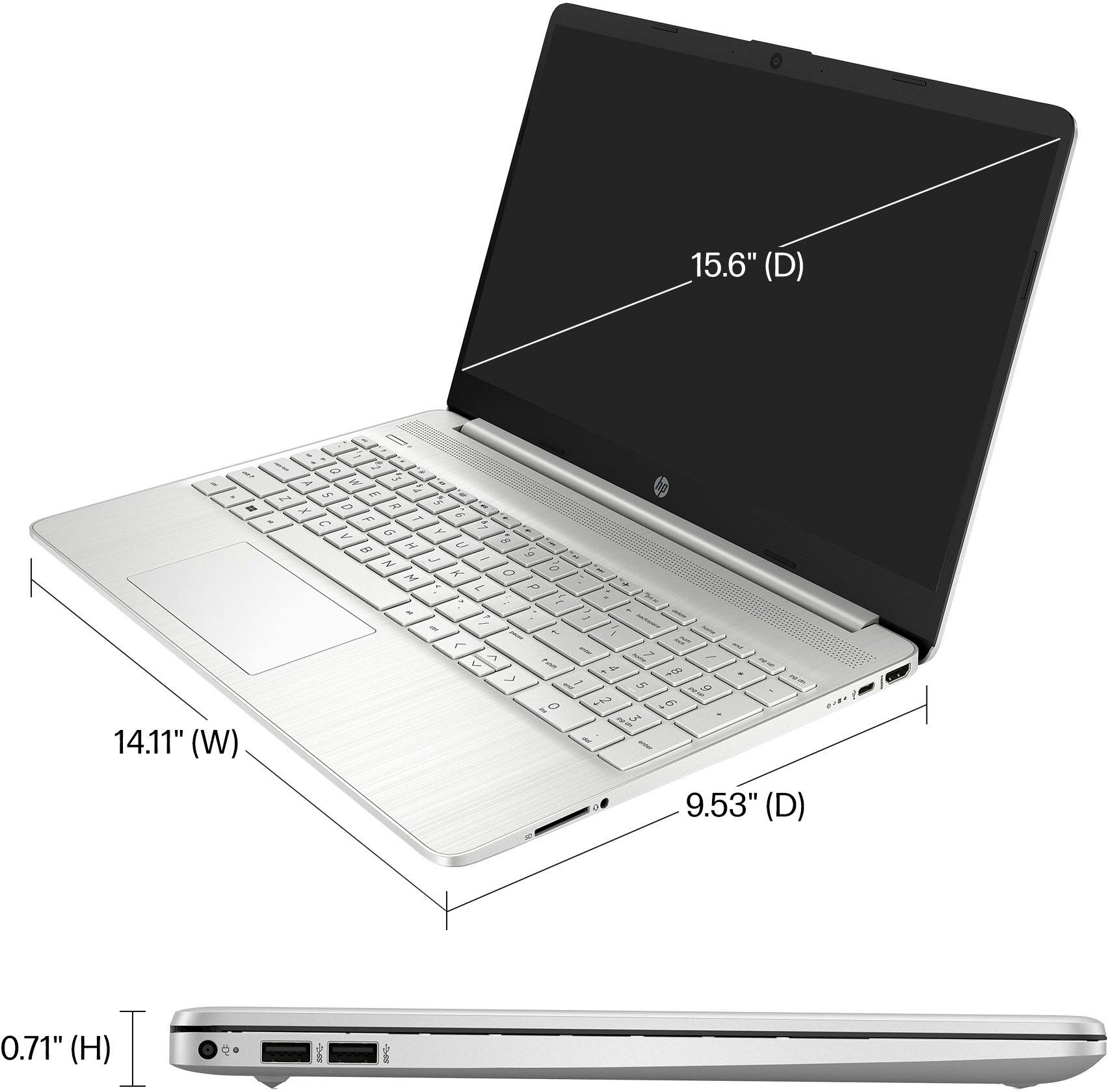 Alt View 11. HP - 15.6" Touch-Screen Laptop - Intel Core i3 - 8GB Memory - 128GB SSD - Natural Silver.