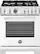 Front. Bertazzoni - 30" Professional Series range - Gas oven - 4 brass burners - White.