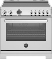 Bertazzoni - 36" Professional Series range - Electric self clean oven - 5 induction zones - Stainless Steel - Front_Zoom