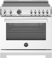 Bertazzoni - 36" Professional Series range - Electric self clean oven - 5 induction zones - White - Front_Zoom