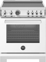 Bertazzoni - 30" Professional Series range - Electric self clean oven - 4 induction zones - White - Front_Zoom