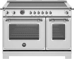 Bertazzoni - 48" Heritage Series range - Electric self clean oven - 6 induction zones - Stainless Steel - Front_Zoom