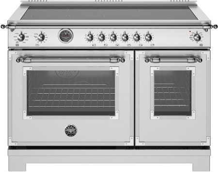 Bertazzoni - 48" Heritage Series range - Electric self clean oven - 6 induction zones - Stainless Steel