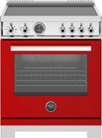 Bertazzoni - 30" Professional Series range - Electric self clean oven - 4 induction zones - Red - Front_Zoom