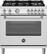Front. Bertazzoni - 36" Master Series range - Dual Fuel - 5 aluminum burners - Stainless Steel.