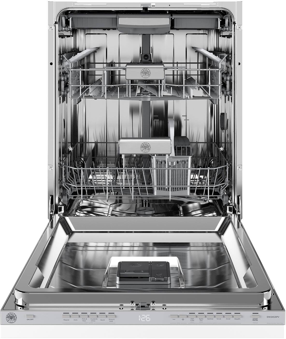 Front. Bertazzoni - 24" Dishwasher, Panel Ready, Standard Tub.