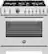 Front. Bertazzoni - 36" Professional Series range - Gas oven - 6 brass burners - LP version - Stainless Steel.