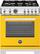 Front. Bertazzoni - 30" Professional Series range - Gas oven - 4 brass burners - Yellow.