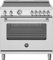 Bertazzoni - 36" Master Series range - Electric oven - 5 induction zones - Stainless Steel - Front_Zoom