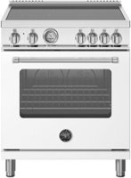 Bertazzoni - 30" Master Series range - Electric oven - 4 induction zones - Matte White - Front_Zoom