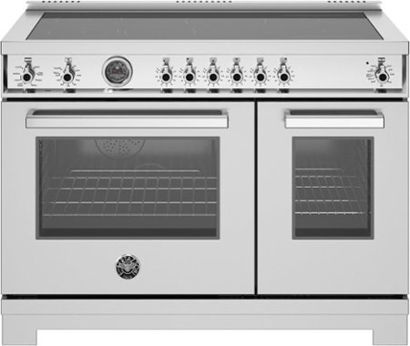 Bertazzoni - 48" Professional Series range - Electric self clean oven - 6 induction zones - Stainless Steel