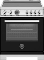 Bertazzoni - 30" Professional Series range - Electric self clean oven - 4 induction zones - Black - Front_Zoom