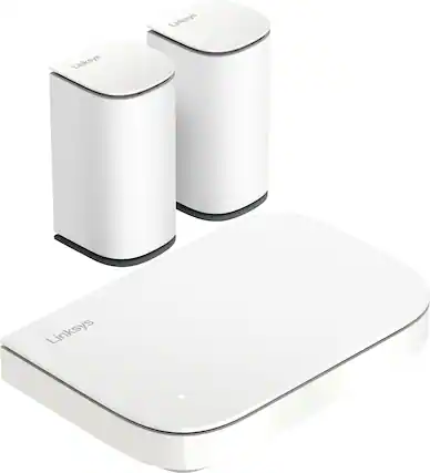 Angle. Linksys - Velop AX3000 Dual Band Micro Mesh System (3-pack) - White.