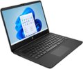 Alt View 1. HP - 14" Laptop - Intel Celeron - 4GB Memory - 128GB eMMC - Jet Black.