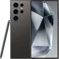 Samsung - Galaxy S24 Ultra 256GB (Unlocked) - Titanium Black - Front_Zoom