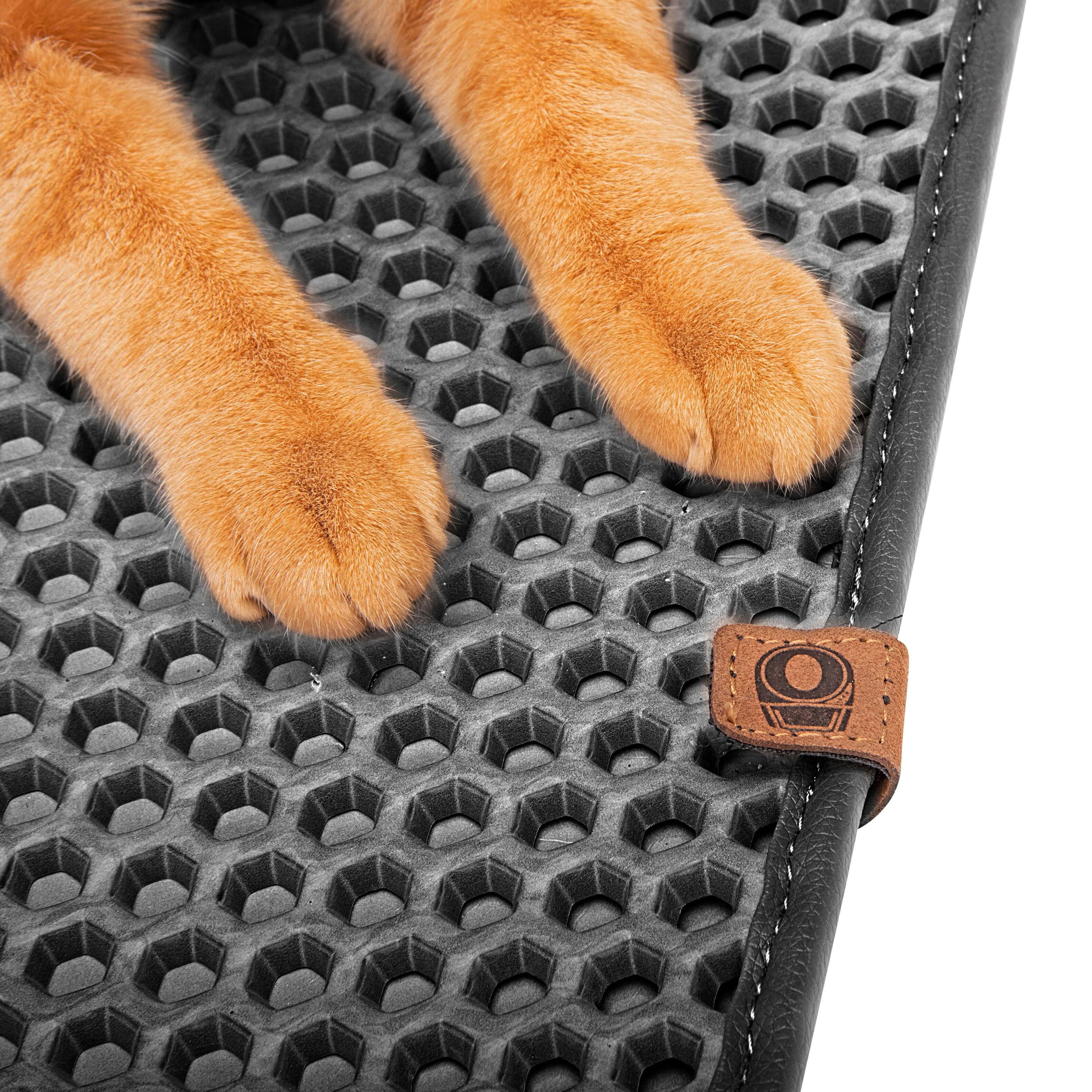 Back. Whisker - Litter-Robot LitterTrap® Mat - Black.