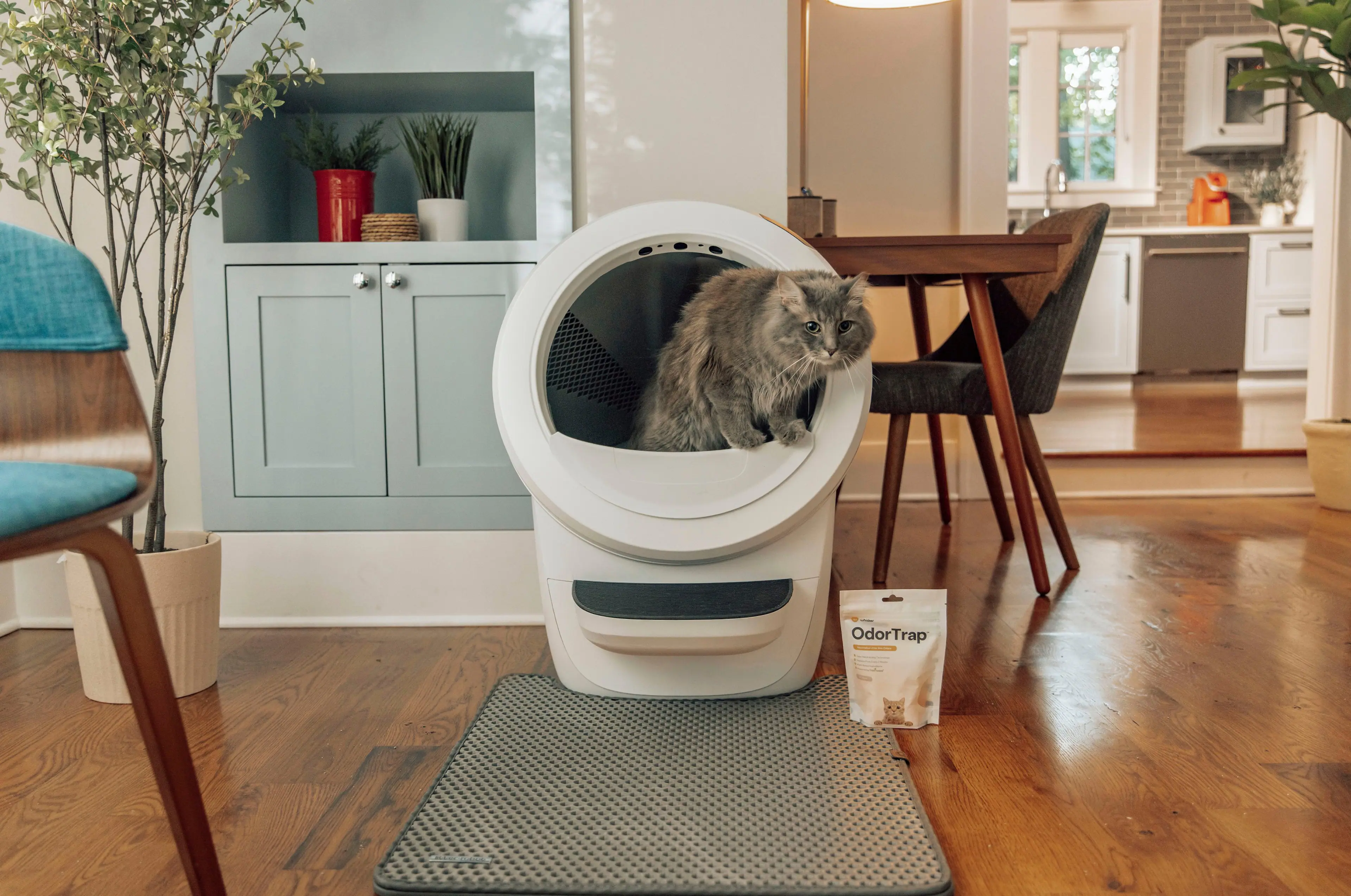 Alt View 1. Whisker - Litter-Robot LitterTrap® Mat - Gray.
