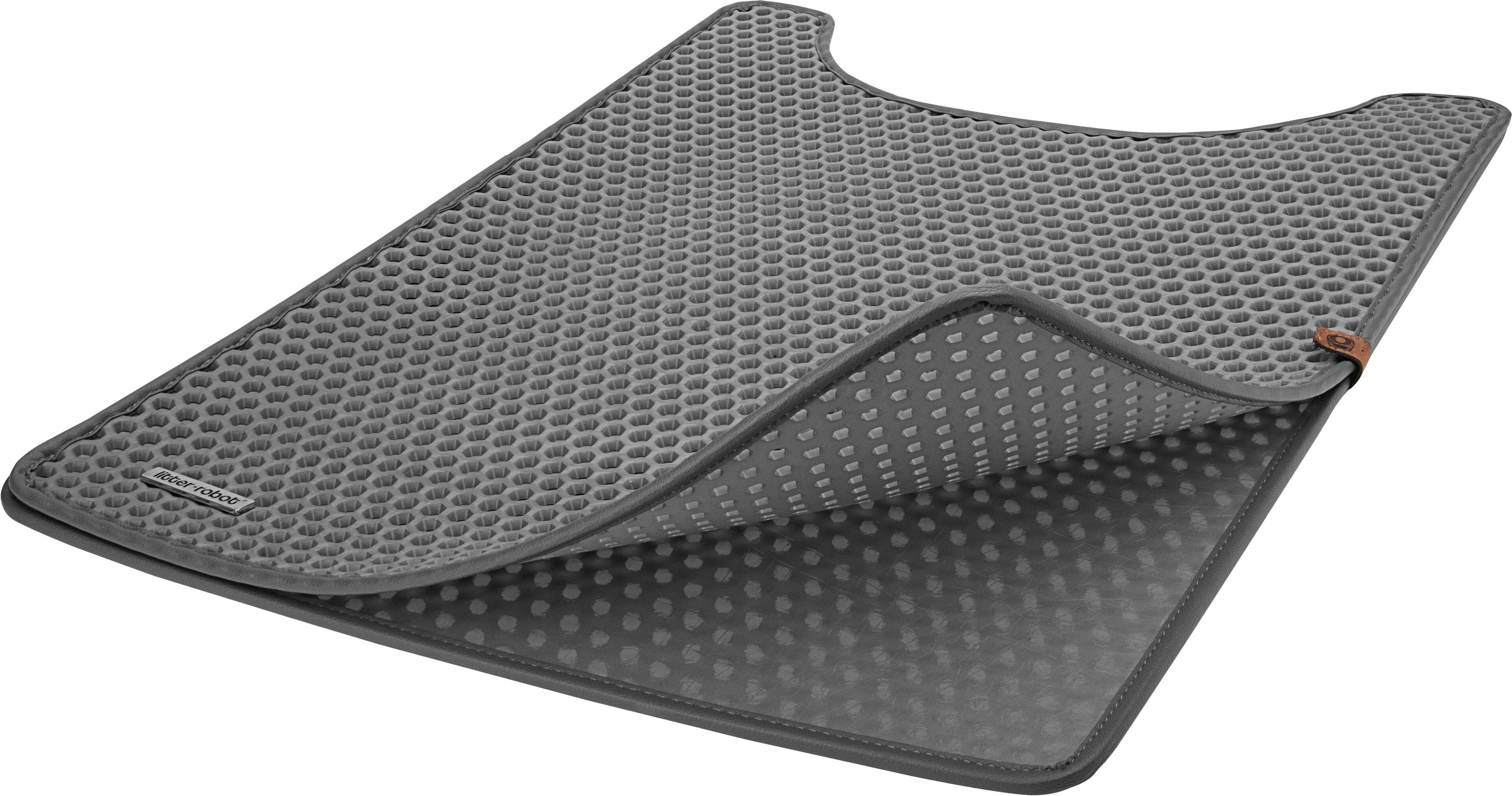 Left. Whisker - Litter-Robot LitterTrap® Mat - Gray.