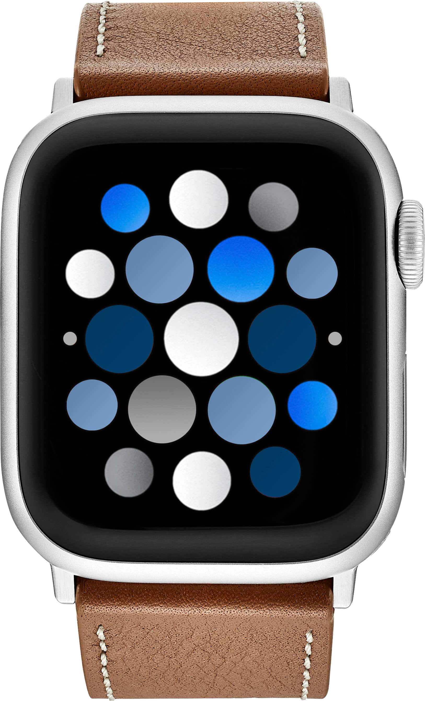 Alt View 11. Insignia™ - Genuine Leather Band for Apple Watch 38mm, 40mm, 41mm and SE - Chestnut.