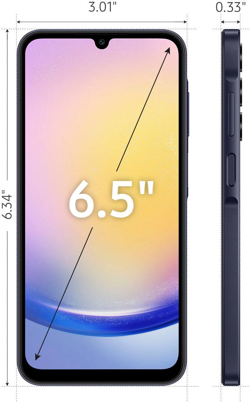 Alt View 11. Samsung - Galaxy A25 5G 128GB (Unlocked) - Blue Black.