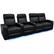 Angle. Valencia Theater Seating - Valencia Piacenza Power Headrest Row of 4 Loveseat Right Premium Top Grain Grade 9000 Leather Home Theater Seating - Black.