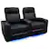 Angle. Valencia Theater Seating - Valencia Piacenza Power Headrest Row of 2 Premium Top Grain Grade 9000 Leather Home Theater Seating - Black.