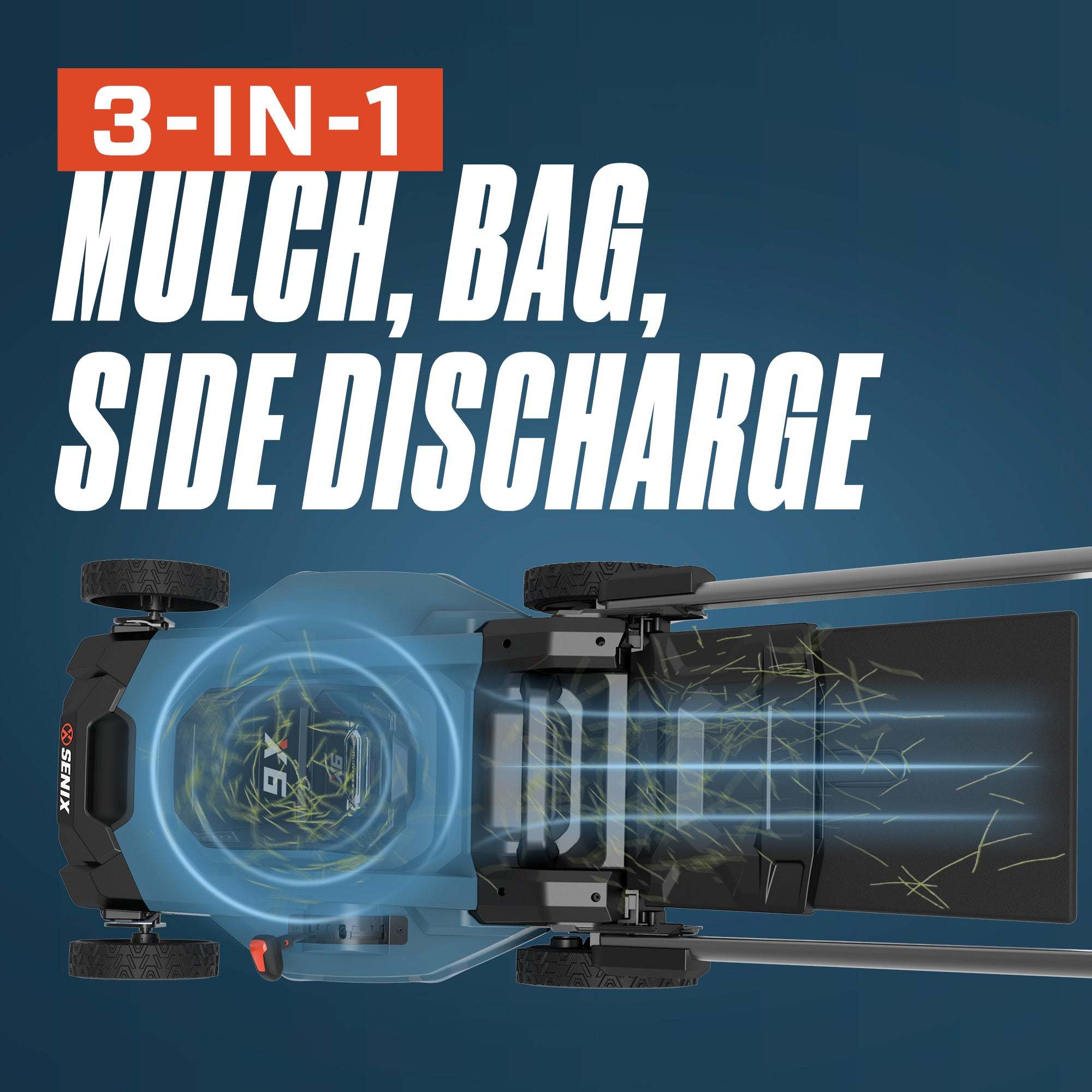 3-IN-1  
MULCH, BAG, SIDE DISCHARGE